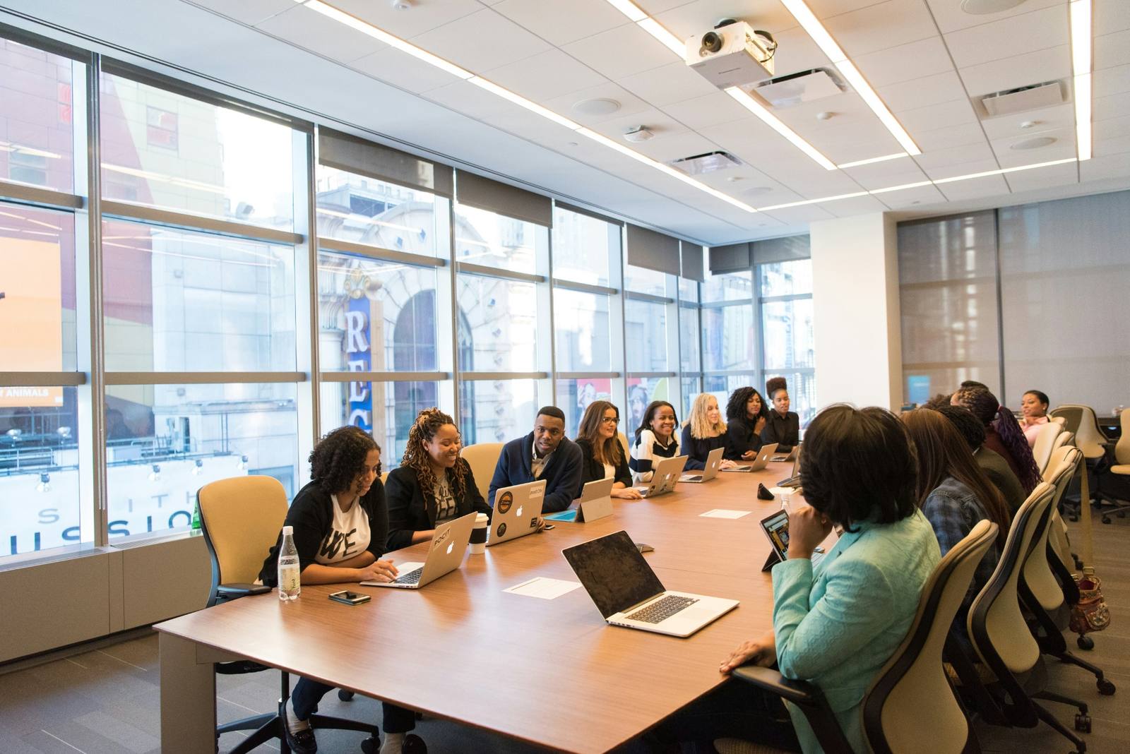 Education leaders in a strategy meeting