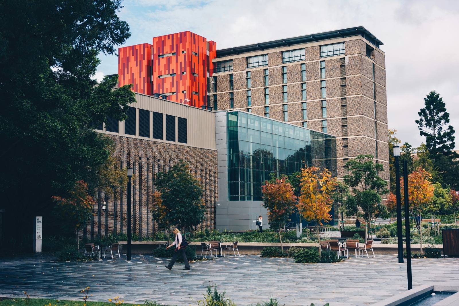 Higher education campus building